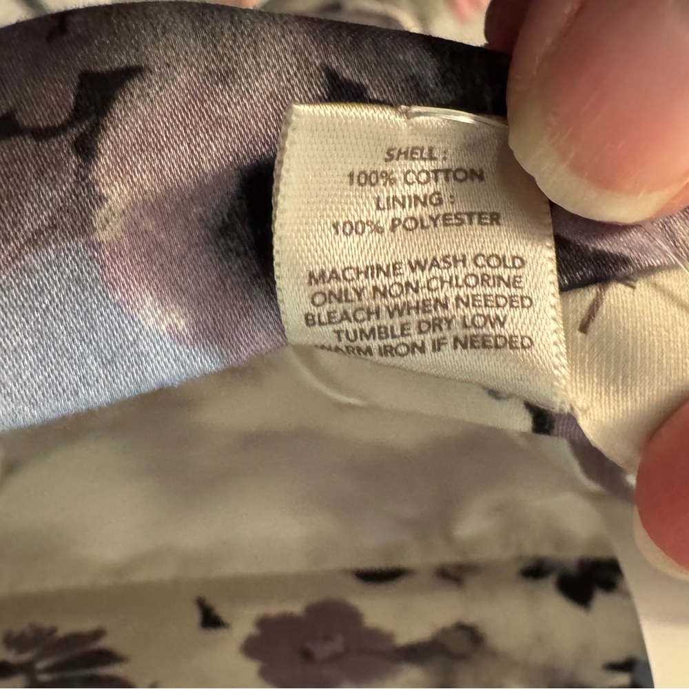 New Ann Taylor Loft Cream Purple Floral Women’s Misses Mini Skirt Size 0 - Picture 9 of 10